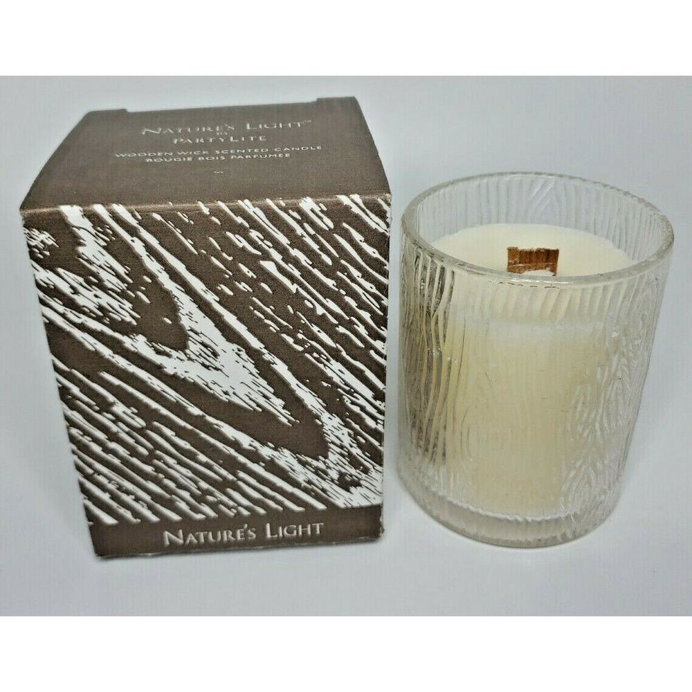 Partylite Natures Light Crackling Wooden Wick Jar New Aspen‎ P2I/G41717